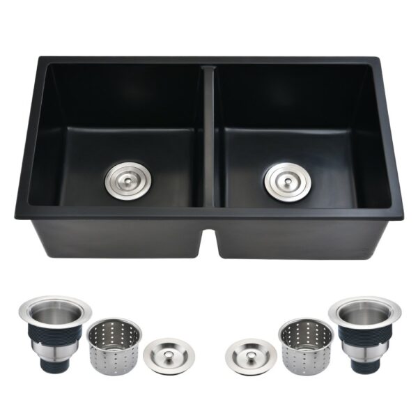 Double Bowl Undermount Quartz Sink