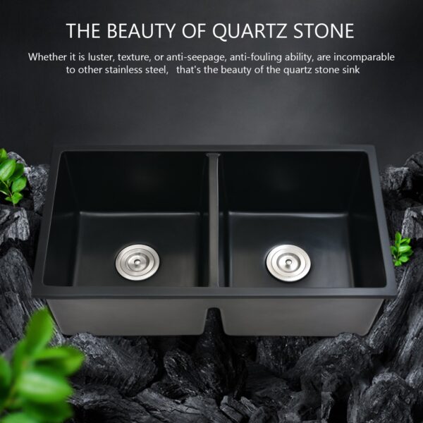 Double Bowl Undermount Quartz Sink